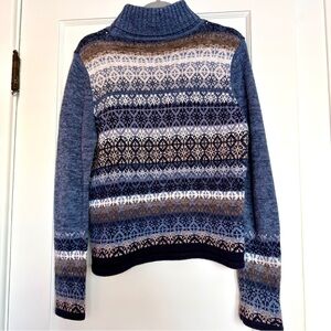 Marsh Landing Fair Isle Nordic Patterned Turtleneck Sweater